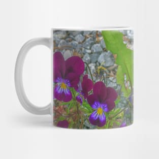 Digitally Enhanced Violets and Gravel Mug